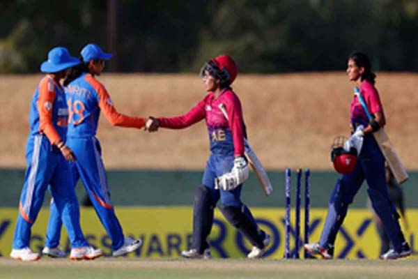 asia cup 2024 ind w beats uae w by 78 runs- enters semi-finals