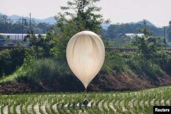 north korea again flown garbage balloons to south korea