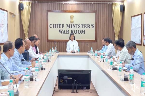 cm dr manik saha reviews the flood situation in tripura