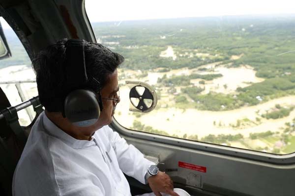 flood situation cm manik saha visits gomati south tripura districts