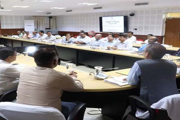 central team arrived in tripura to review the flood situation