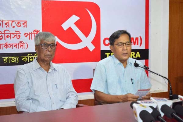 people rejecting bjp- anarchy prevailing in the state tripura cpim