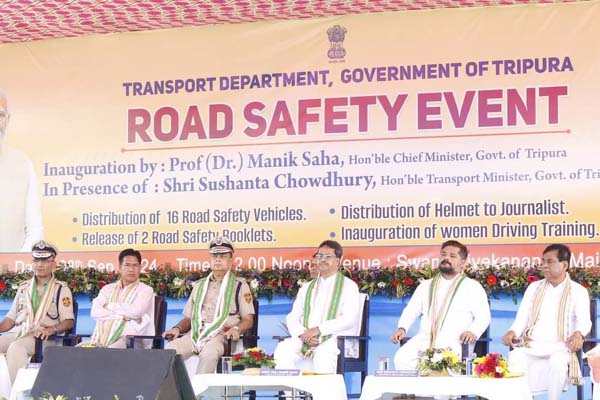 control the death toll due to road accident is the target cm manik saha