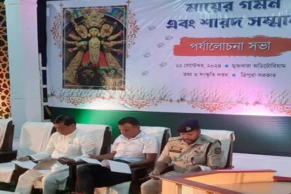 no dj culture in durga puja carnival mayor agartala