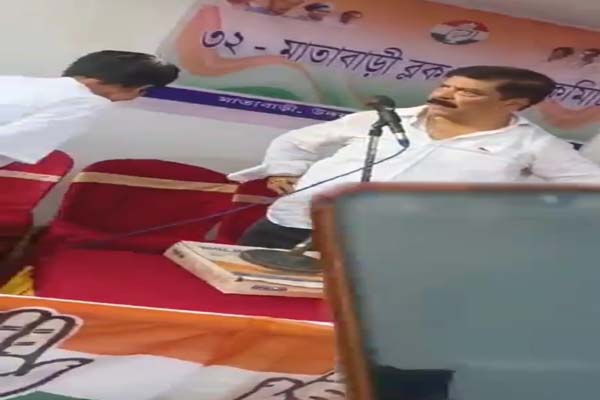 attack tension in pradesh congresss joining meeting- mla sudip roy barman  injured