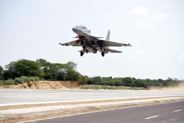 iafs strength increased near china border india built north easts first emergency air strip in assam