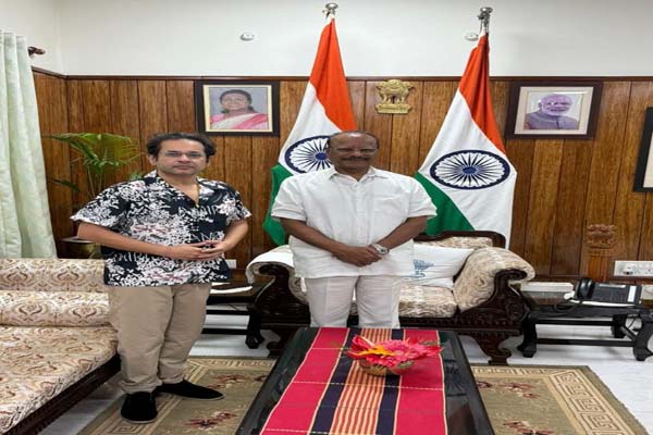 pradyut kishore debbarman met the governor