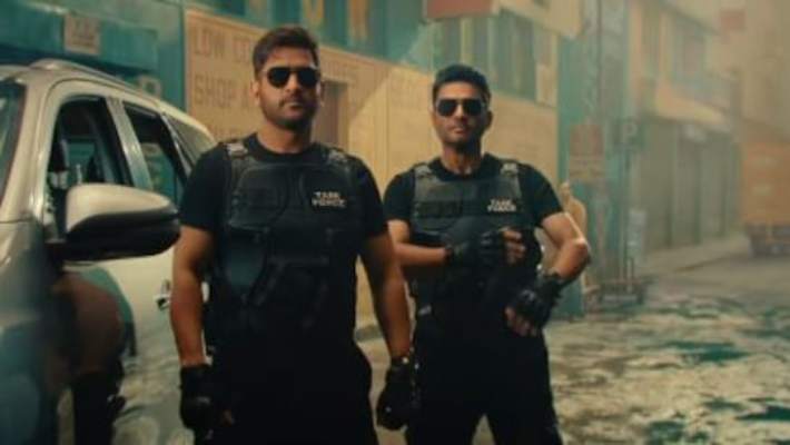 dhoni reloaded captain cool turns action hero with r- madhavan in the chase