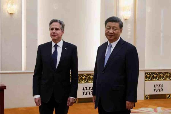 amid growing disputes us secretary of state meets chinese president