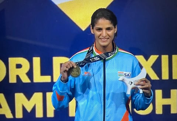 jaismine lamboria clinches india’s first gold at world boxing championships 2025