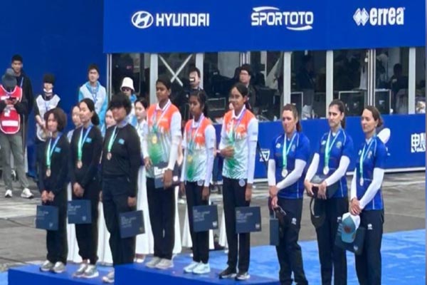 archery world cup india wins gold in china