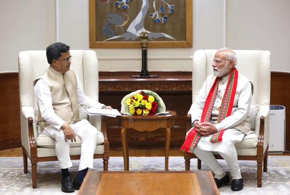 cm manik saha presents tripura’s vision 2030 blueprint to pm modi