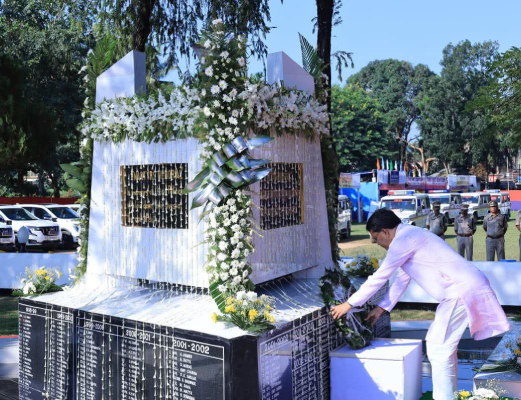 manik saha remembers fallen officers lauds tripura police