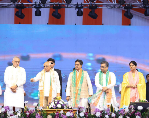 bhupendra–manik lead unity march marking patel150