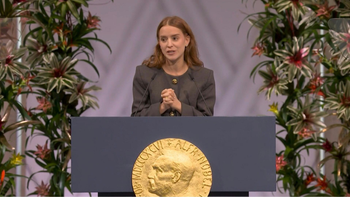 maria corina machado’s daughter receives nobel peace prize on her behalf in oslo