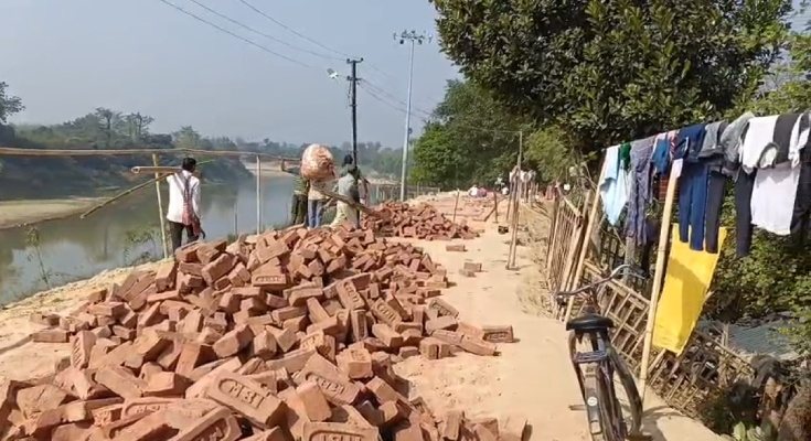 border tension as bgb halts road work in kailashahar