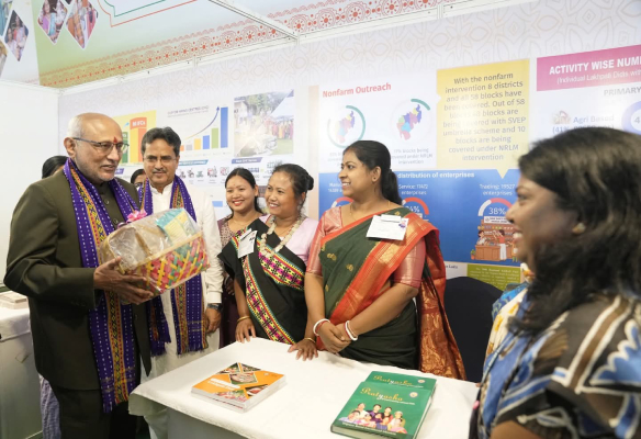 vp radhakrishnan lauds shgs lakhpati didis in tripura