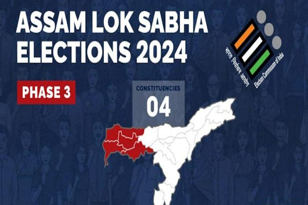 ls polls 3rd phase vote to be held in  four seats of assam on tuesday