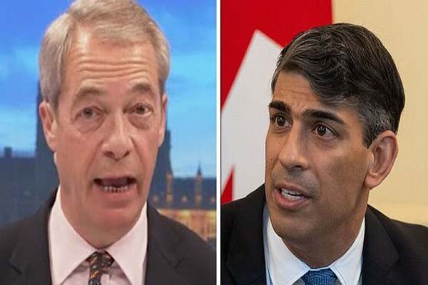 reform uk  overtakes ruling rishi sunaks party in opinion poll