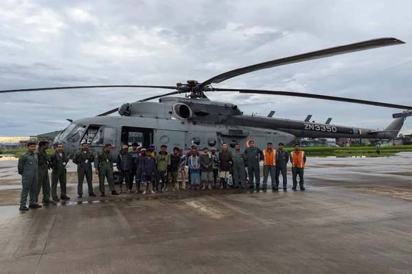 northeast states are on high alert as flood situation worsen- iaf deployed helicopter
