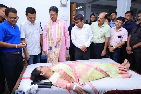 cm manik saha inaugurated blood donation camp organized by ima tripura